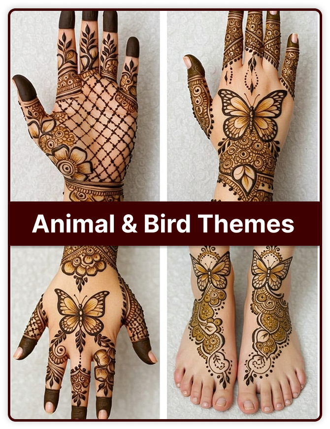 Animal and Bird Themes Mehndi